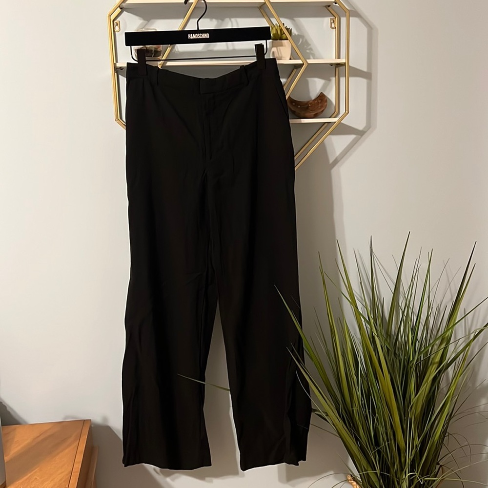 Wide Leg Black Slacks